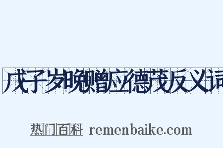 戊子岁晚赠应德茂反义词是什么意思的图片